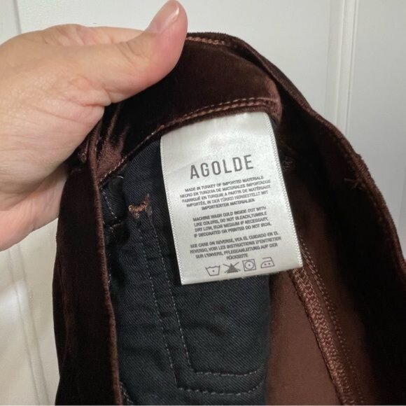 New AGOLDE Nico High Rise Slim Boot in Chocolate Milk Size 32 - Picture 11 of 16